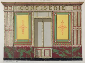 Store front design for a Confiserie, 1861